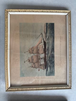 4 Cuadros antiguos de barcos