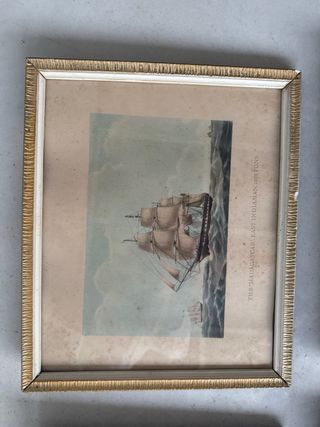 4 Cuadros antiguos de barcos