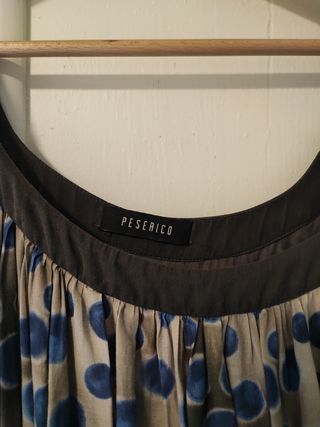 Vestito Peserico estivo beige e blu