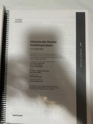 Historia del Mundo Contemporáneo 1 Bachillerato