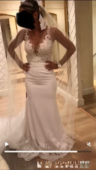 Vestido novia blanco nuevo a estrenar talla 34