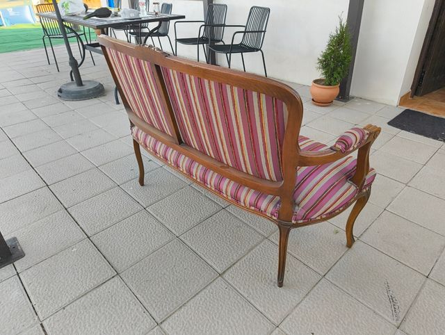 Tresillo Luis XV - Sofá de 2 plazas con 2 sillas