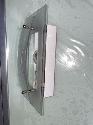 Applique da parete in vetro - argento