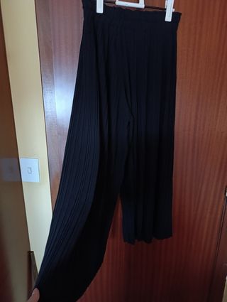 Palazzo negro - Pantalón plisado