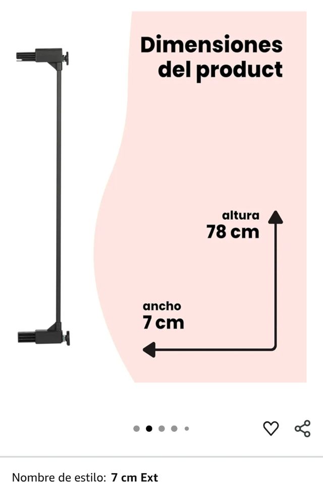 Extensión barrera seguridad Safety 1st - 7cm.