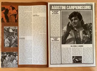 Poster G.AGOSTINI 10 VOLTE CAMPIONE DEL MONDO '71
