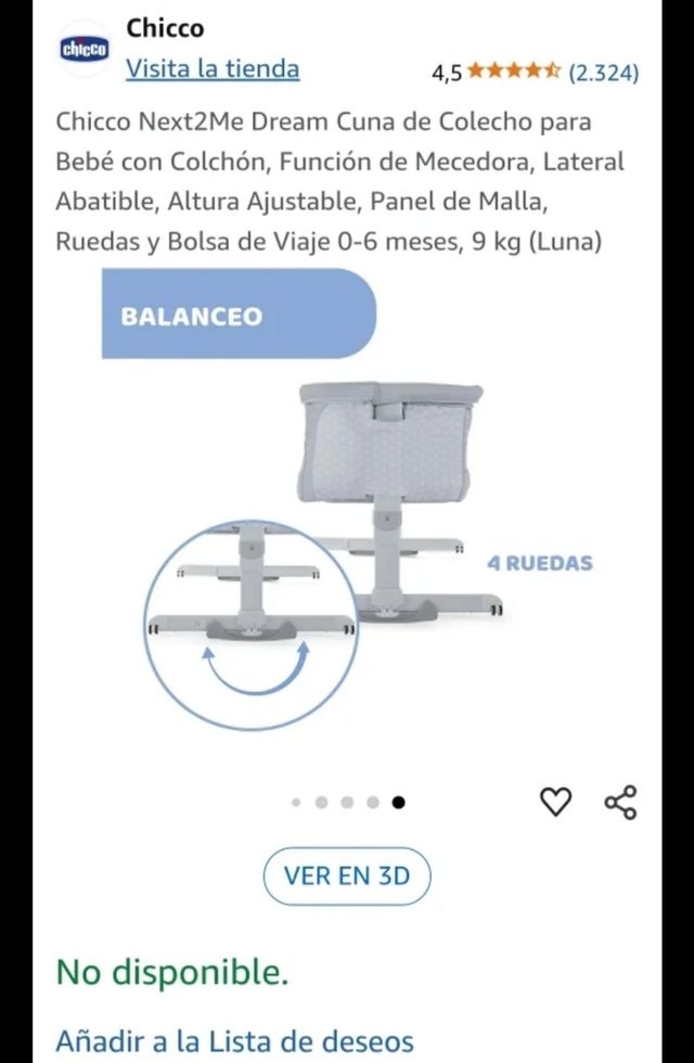 Cuna Colecho Chicco Next2Me Dream