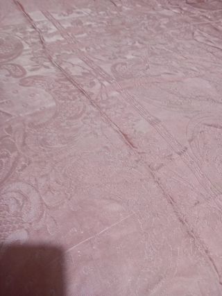 Copriletto matrimoniale seta rosa antico