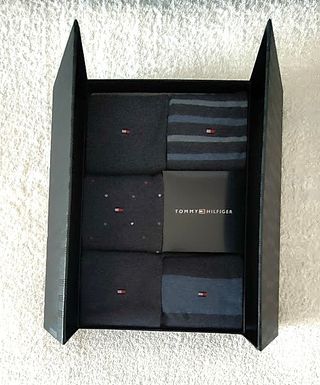 Tommy Hilfiger: Calze, 5pz, Blu/Grigio