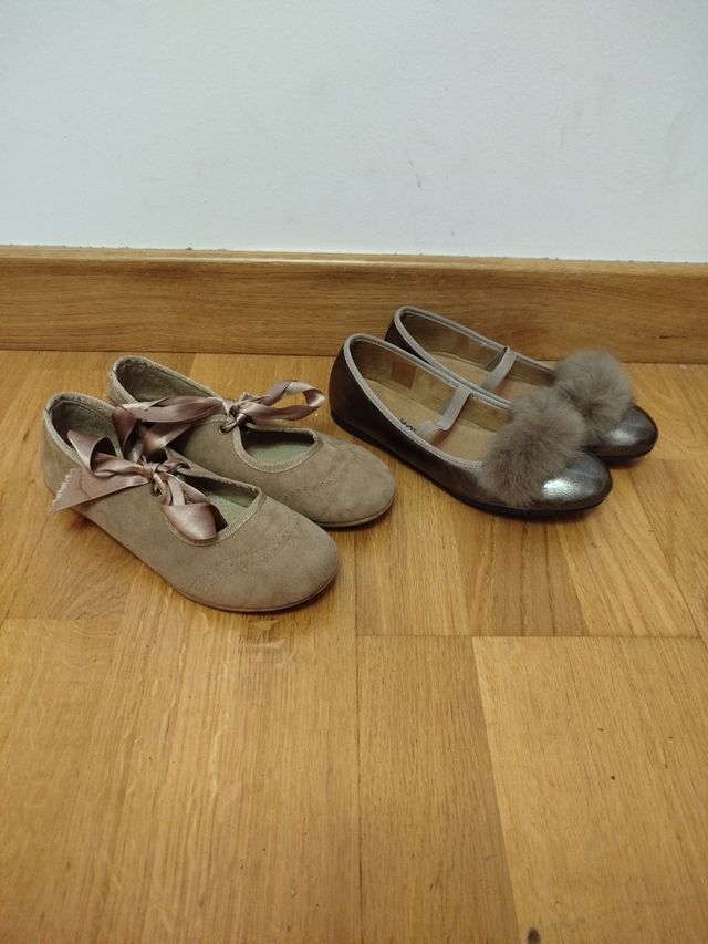 2 pares bailarinas niña nº 34 usadas 2 veces