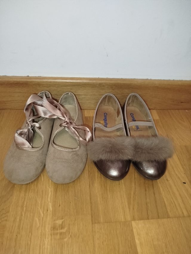 2 pares bailarinas niña nº 34 usadas 2 veces