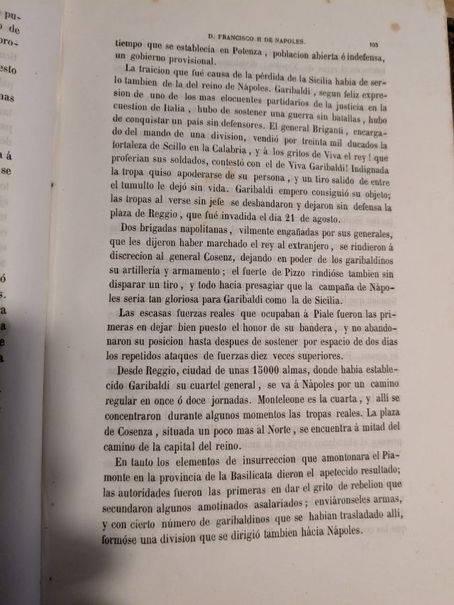 Historia del joven rey D. Francisco II de Nápoles