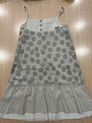 Vestido niña beige - lunares