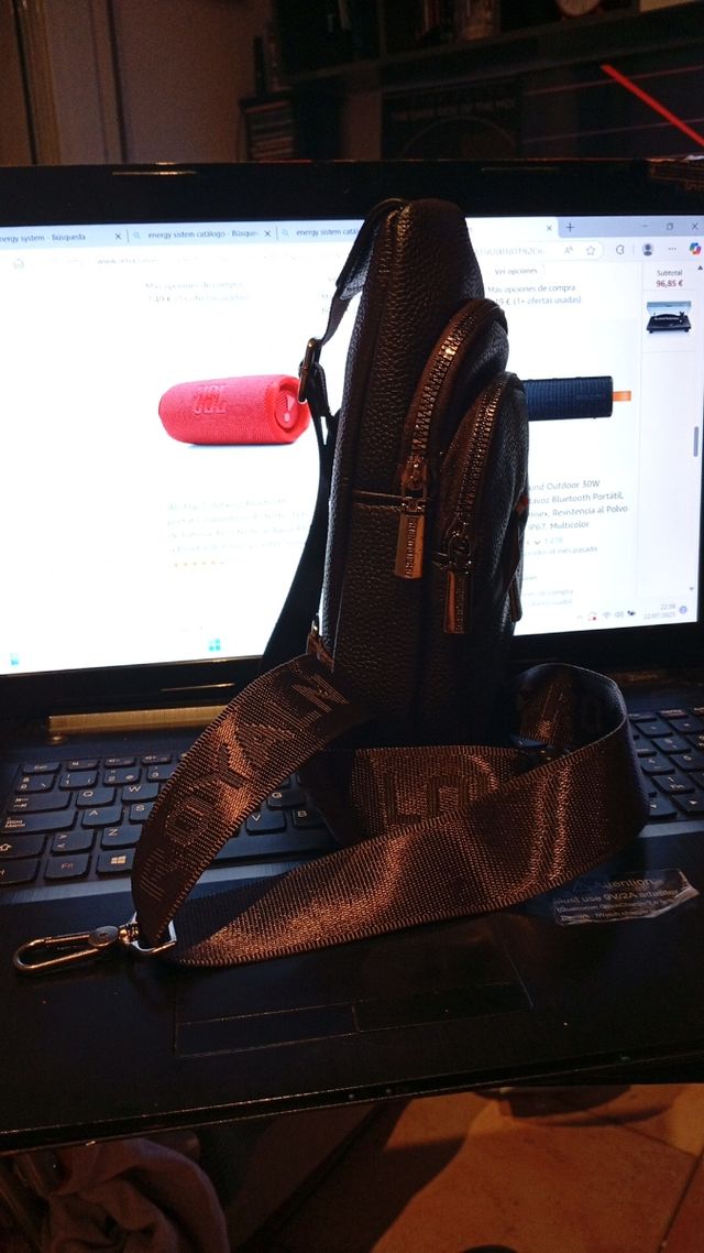 Borsa a tracolla da uomo in pelle marrone