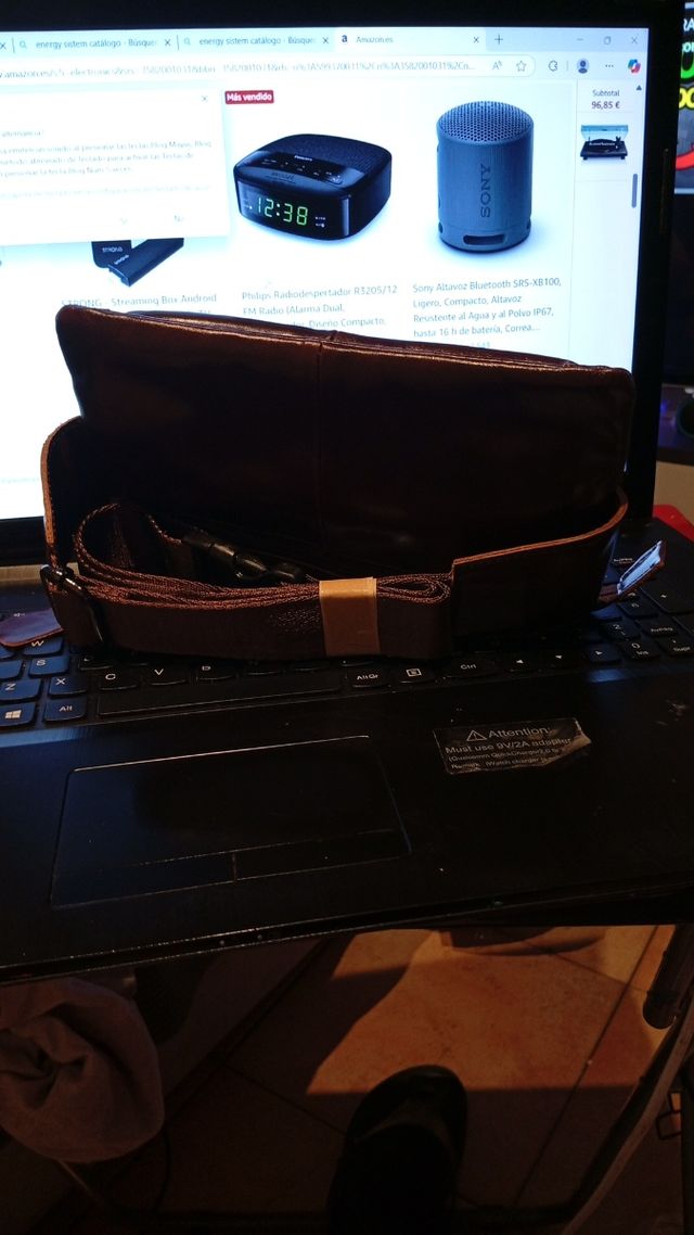 Borsa a tracolla da uomo in pelle marrone