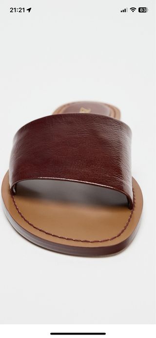 Sandalias planas Zara - marrón, rojo