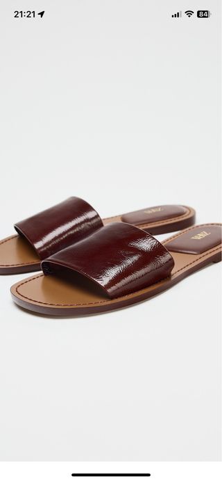 Sandalias planas Zara - marrón, rojo