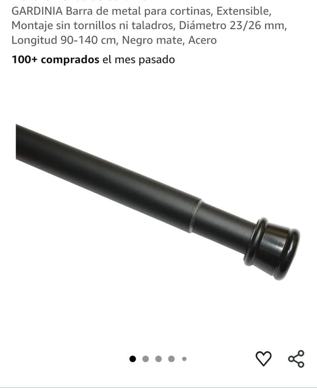 Barra Cortina Extensible GARDINIA 90-140cm