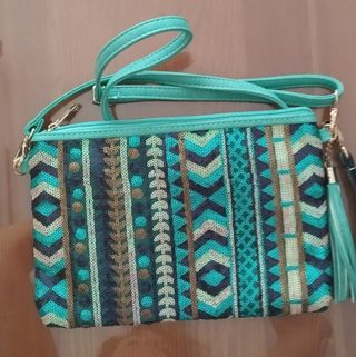 Bolso Fiesta de lentejuelas turquesa | Nuevo.