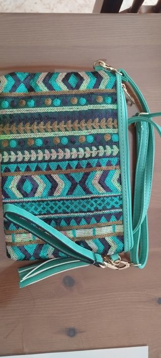 Bolso Fiesta de lentejuelas turquesa | Nuevo.