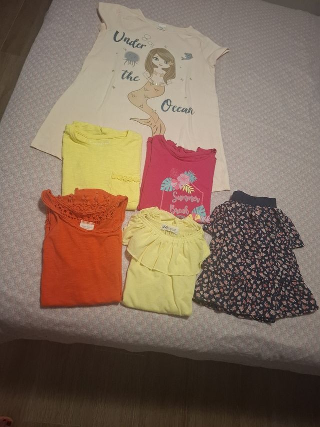 Lote camisetas niña 8 años