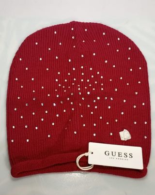 Cuffia invernale Guess borgogna con strass