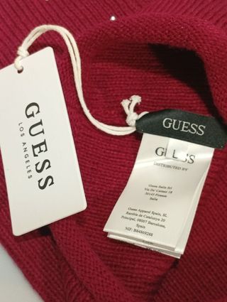 Cuffia invernale Guess borgogna con strass