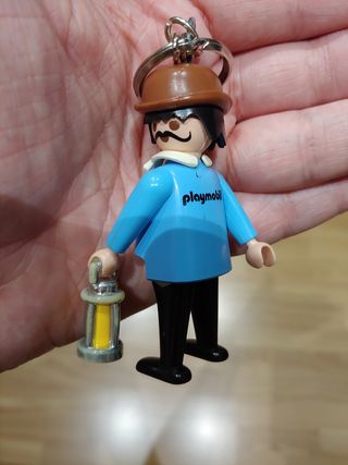Raro Playmobil con logo llavero años 90