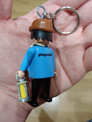 Raro Playmobil con logo llavero años 90