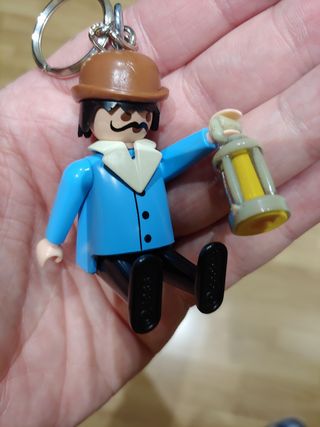 Raro Playmobil con logo llavero años 90