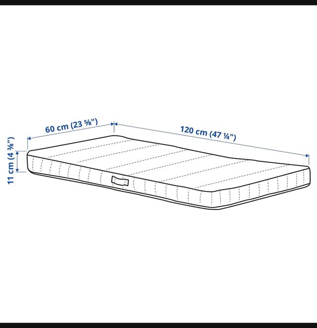 Colchón cuna bebé Ikea Jättetrött