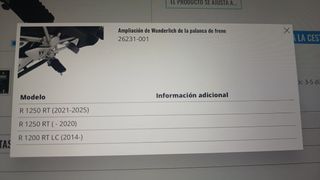 Pedal freno Wunderlich moto