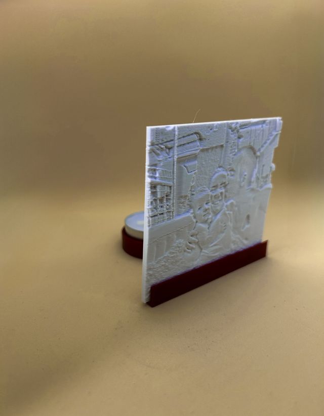 Litofania 3D con portacandela