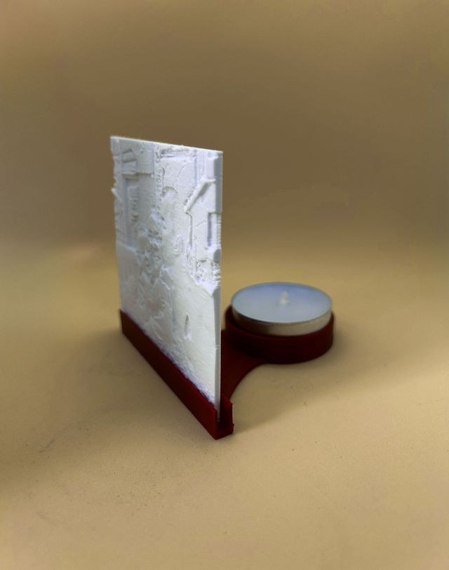 Litofania 3D con portacandela