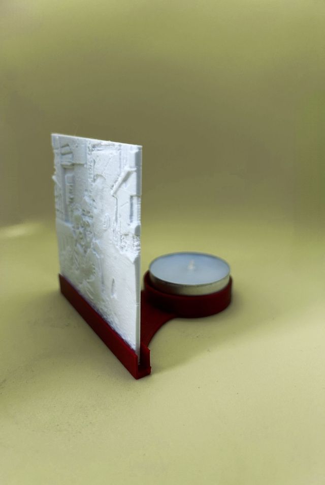 Litofania 3D con portacandela