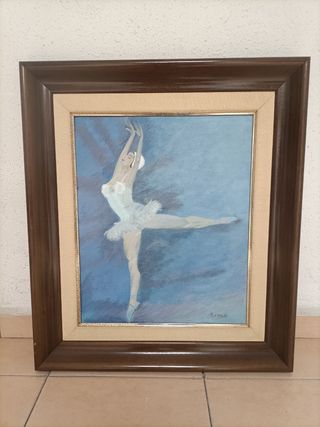 Cuadro al óleo bailarina