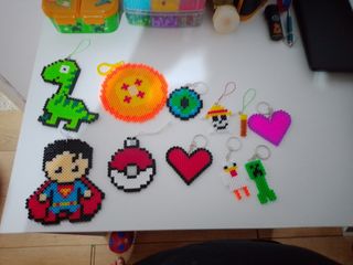 Llaveros Hama Beads: 10 piezas