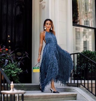 Vestido flecos ZARA