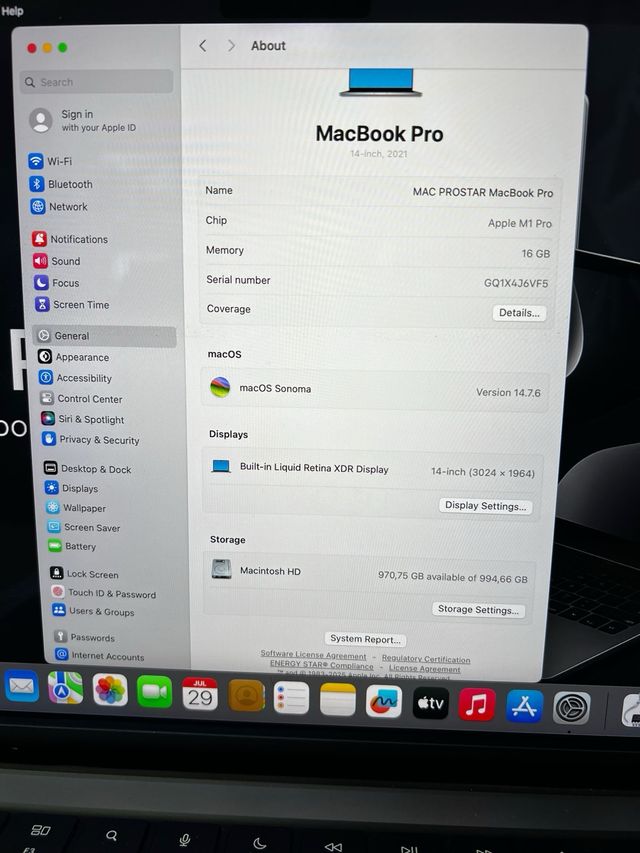 MacBook Pro 14" M1 Pro - Impecable
