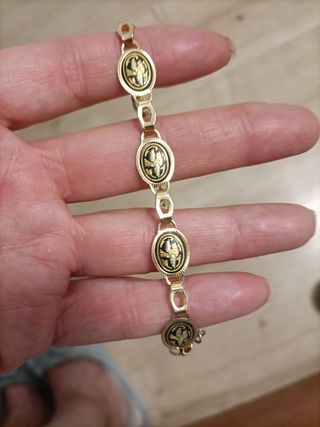 Pulsera adasquinada de Toledo color dorado y negro