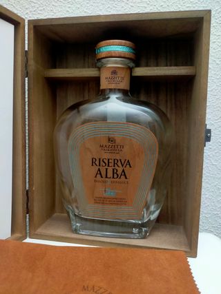 Bottiglia vuota decorazione vetro Grappa Mazzetti 