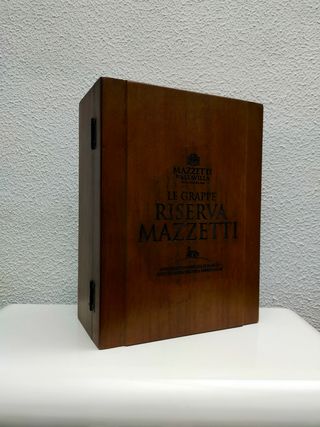 Bottiglia vuota decorazione vetro Grappa Mazzetti 