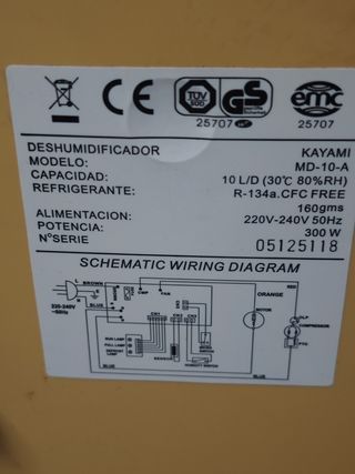 Deshumificador Kayami MD-10-A