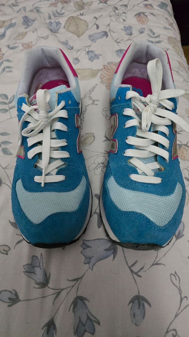 Zapatillas New Balance 574 - Azul Rosa