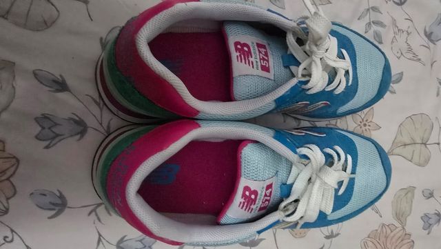 Zapatillas New Balance 574 - Azul Rosa