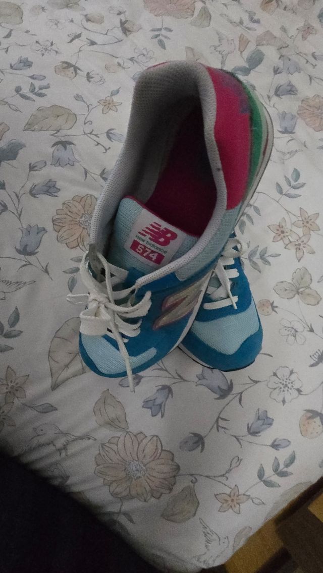 Zapatillas New Balance 574 - Azul Rosa