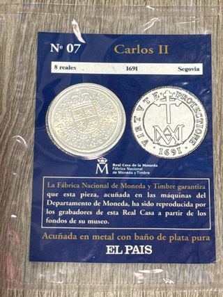 Moneda 8 reales Carlos II 1691
