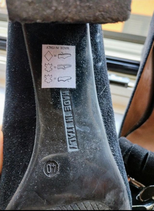 Scarpe donna nere suede n.40