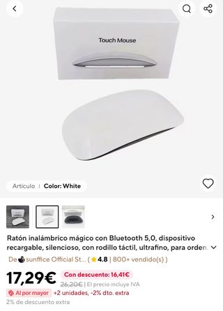Mouse Touch - bianco
