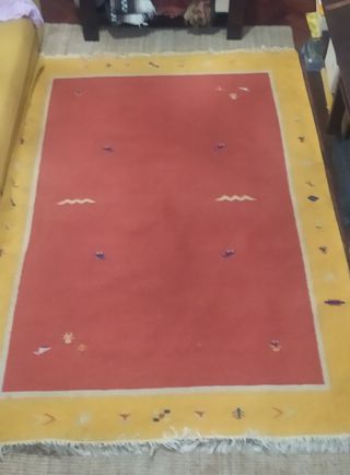 Alfombra kilim rojo-amarillo